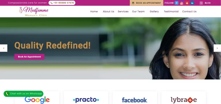 Medfamme Women's Cinic Tricky Mind Solution Digital Marketing Client