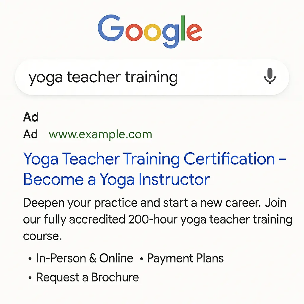yoga studio marketing 6 Google Ads for Yoga Center